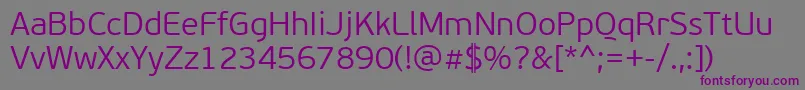 PfbeausansproLight Font – Purple Fonts on Gray Background