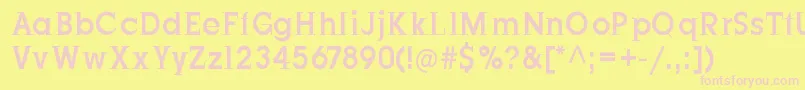 JustoldfashionCondensed Font – Pink Fonts on Yellow Background