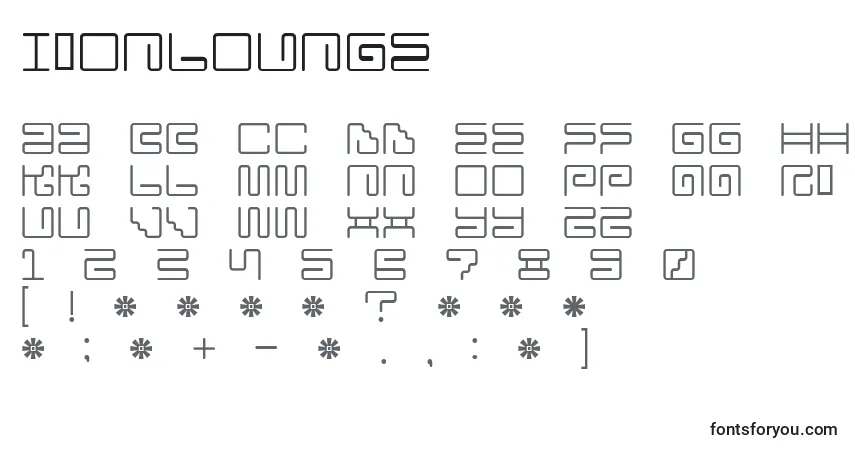 Schriftart Ironlounge – Alphabet, Zahlen, spezielle Symbole