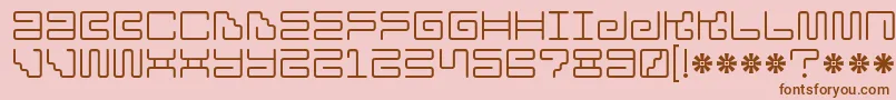 Ironlounge Font – Brown Fonts on Pink Background