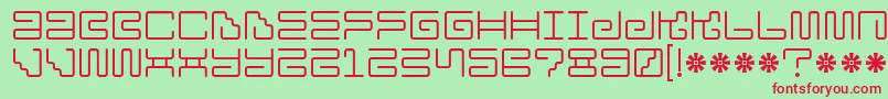 Ironlounge Font – Red Fonts on Green Background