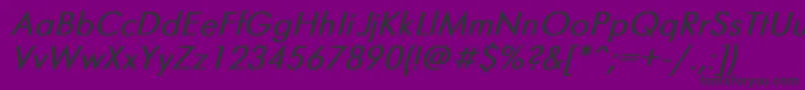 FuturisBoldItalic Font – Black Fonts on Purple Background