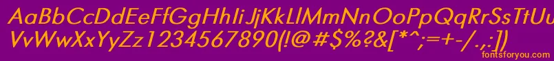 FuturisBoldItalic Font – Orange Fonts on Purple Background