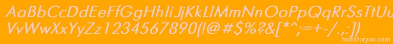 FuturisBoldItalic Font – Pink Fonts on Orange Background