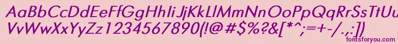 フォントFuturisBoldItalic – ピンクの背景に紫のフォント