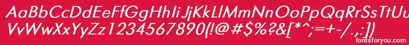 Шрифт FuturisBoldItalic – белые шрифты на красном фоне