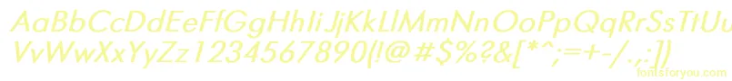 FuturisBoldItalic-Schriftart – Gelbe Schriften