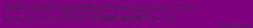 DesignerNotes Font – Black Fonts on Purple Background
