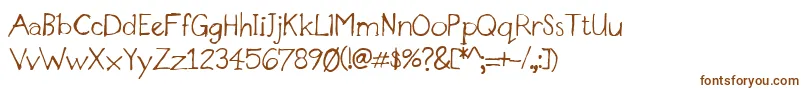 Шрифт DesignerNotes – коричневые шрифты на белом фоне