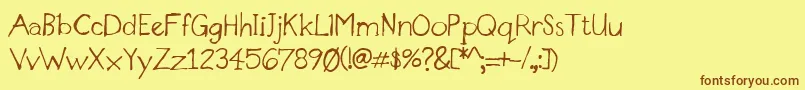 Más sobre la fuente DesignerNotes fuente DesignerNotes – Fuentes Marrones Sobre Fondo Amarillo