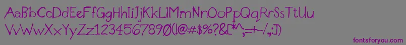 DesignerNotes Font – Purple Fonts on Gray Background