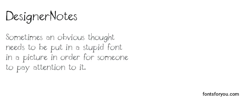 DesignerNotes Font