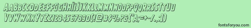 Ghoulishintentshadowital Font – Black Fonts on Green Background