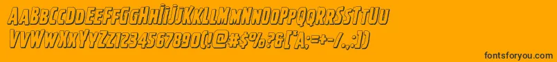 Ghoulishintentshadowital Font – Black Fonts on Orange Background