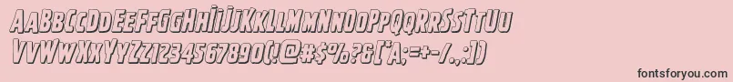 Ghoulishintentshadowital Font – Black Fonts on Pink Background