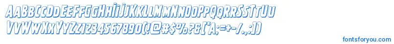 Ghoulishintentshadowital Font – Blue Fonts on White Background