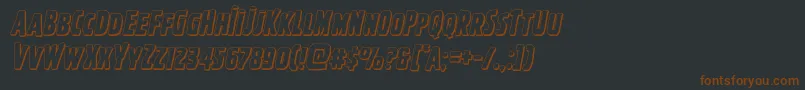 Ghoulishintentshadowital Font – Brown Fonts on Black Background