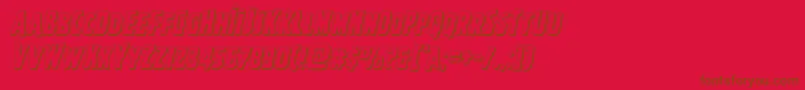 Ghoulishintentshadowital Font – Brown Fonts on Red Background