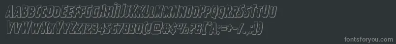 Ghoulishintentshadowital Font – Gray Fonts on Black Background