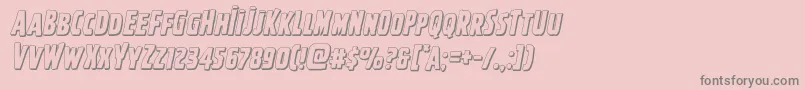 Ghoulishintentshadowital-Schriftart – Graue Schriften auf rosa Hintergrund