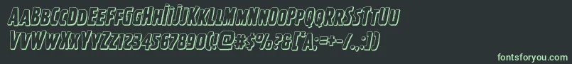 Ghoulishintentshadowital Font – Green Fonts on Black Background