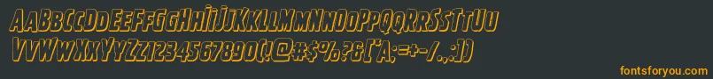 Ghoulishintentshadowital Font – Orange Fonts on Black Background