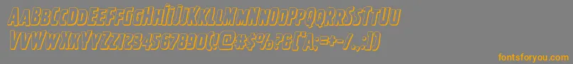 Ghoulishintentshadowital-Schriftart – Orangefarbene Schriften auf grauem Hintergrund