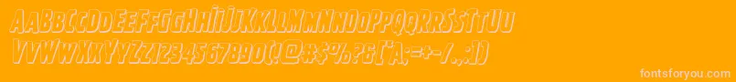 Ghoulishintentshadowital-Schriftart – Rosa Schriften auf orangefarbenem Hintergrund