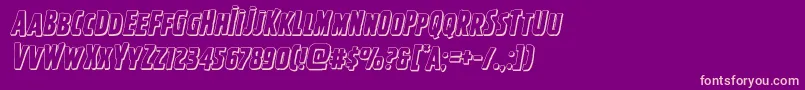 Ghoulishintentshadowital-Schriftart – Rosa Schriften auf violettem Hintergrund