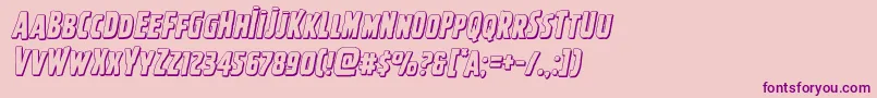 Ghoulishintentshadowital Font – Purple Fonts on Pink Background
