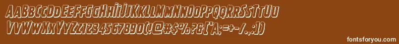 Ghoulishintentshadowital Font – White Fonts on Brown Background