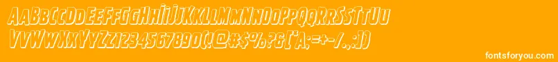 Ghoulishintentshadowital Font – White Fonts on Orange Background