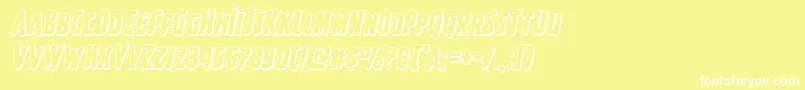 Ghoulishintentshadowital Font – White Fonts on Yellow Background