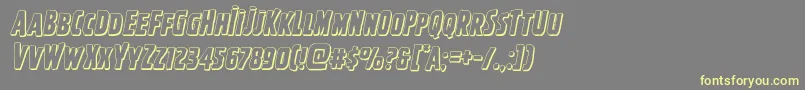 Ghoulishintentshadowital Font – Yellow Fonts on Gray Background