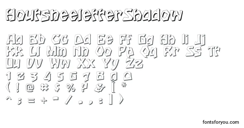 Fuente HoutsneeletterShadow - alfabeto, números, caracteres especiales