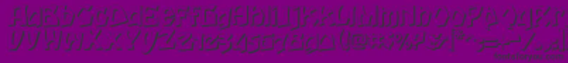 HoutsneeletterShadow Font – Black Fonts on Purple Background