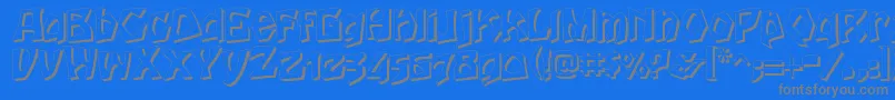 fuente HoutsneeletterShadow – Fuentes Grises Sobre Fondo Azul