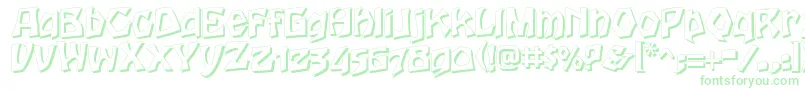 HoutsneeletterShadow-Schriftart – Grüne Schriften