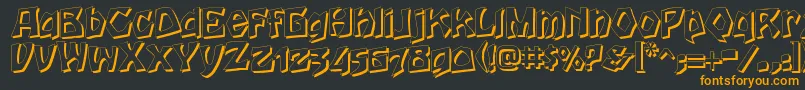 HoutsneeletterShadow Font – Orange Fonts on Black Background