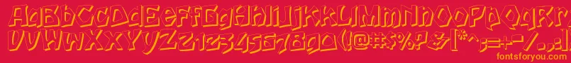 fuente HoutsneeletterShadow – Fuentes Naranjas Sobre Fondo Rojo