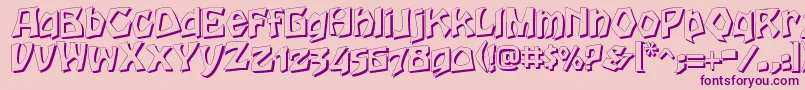 HoutsneeletterShadow-Schriftart – Violette Schriften auf rosa Hintergrund