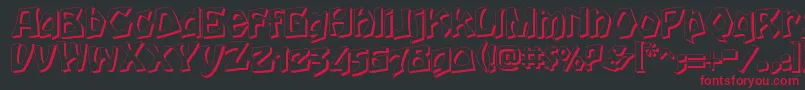 HoutsneeletterShadow Font – Red Fonts on Black Background