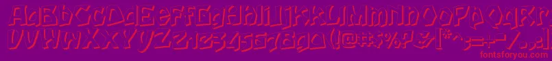 HoutsneeletterShadow Font – Red Fonts on Purple Background