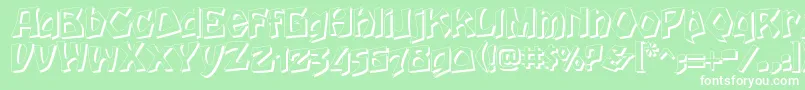 HoutsneeletterShadow Font – White Fonts on Green Background