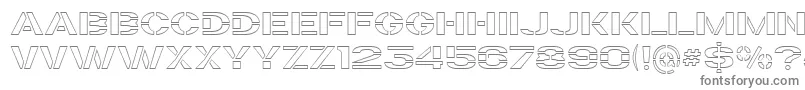 TrafaretKitTransparent-Schriftart – Graue Schriften auf weißem Hintergrund