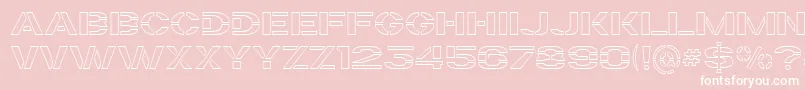 TrafaretKitTransparent Font – White Fonts on Pink Background