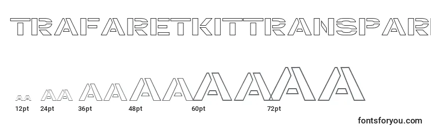 Размеры шрифта TrafaretKitTransparent