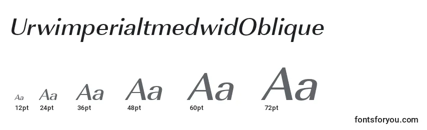 Размеры шрифта UrwimperialtmedwidOblique