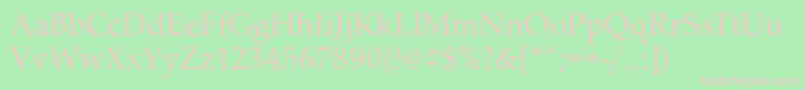 PalladioRegular Font – Pink Fonts on Green Background