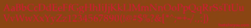 PalladioRegular Font – Red Fonts on Brown Background